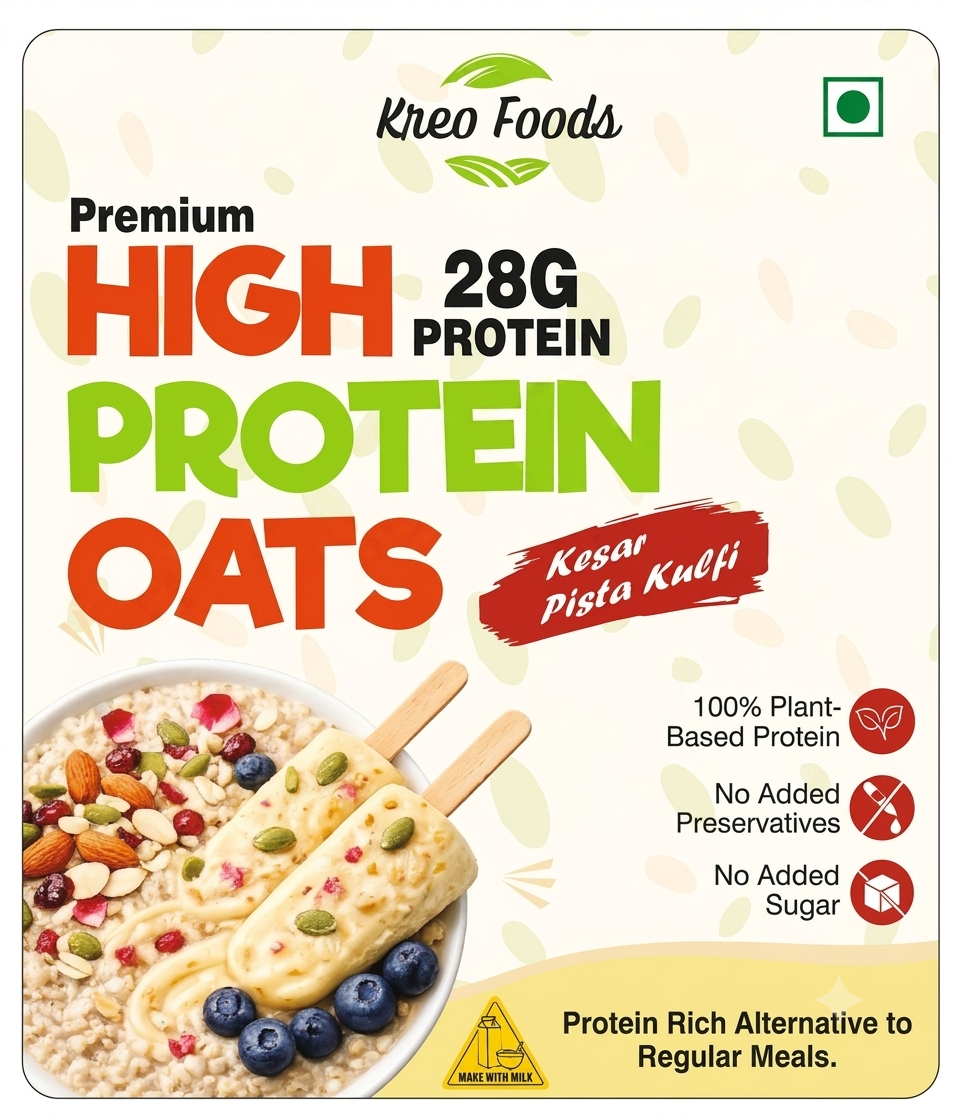 High Protein Kesar Pista Kulfi Oats with Dry Fruits and Seeds | 1kg - Image 3